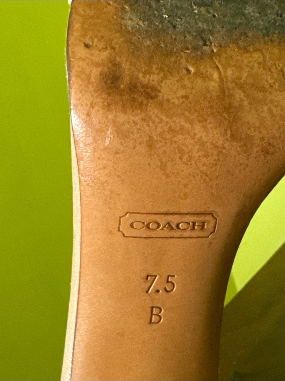 Coach Beige Woven Block Heel Sandals - Picture 10 of 11